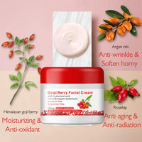 Wolfberry Facial Cream Anti-oxidant improve Tone Face Cream Hyaluronic Acid Moisturizing Anti-aging Firming Goji Berry Cream