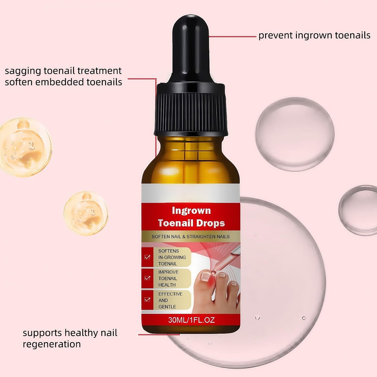 Ingrown Toenail Treatment Drop,Nail Growth Ingrowing Toenail Treatment,Cuticle Care Oils for Ingrown Toenails,Nail Growth Treatment,Ingrowing Toe Nail Treatment,Toe Nail Fungus Treatment Cuticle Oil