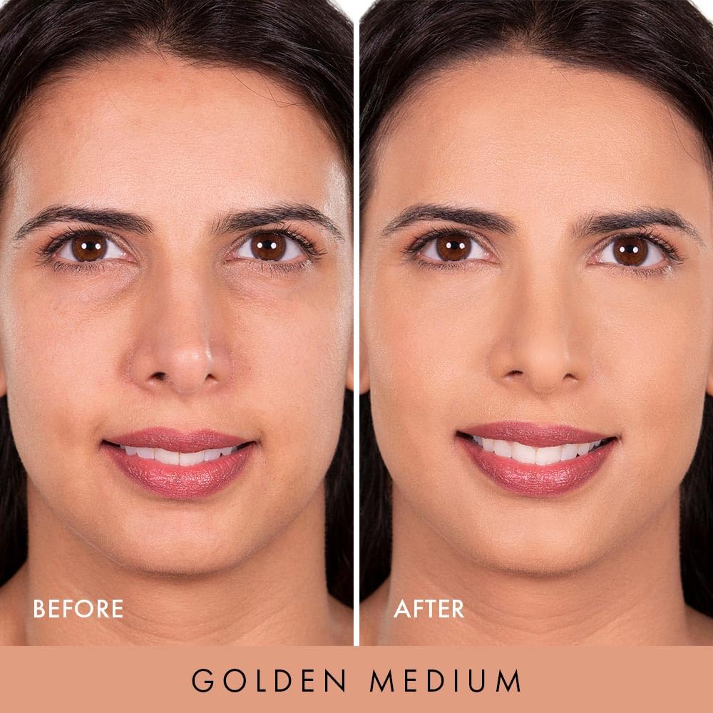 Wander Beauty Wanderlust Powder Foundation - Golden Medium - Blurs and Evens Skin Tone - Perfects & Hydrates With Hyaluronic Acid, Aloe, Honeysuckle, & Vitamin E - Lightweight, Buildable Coverage