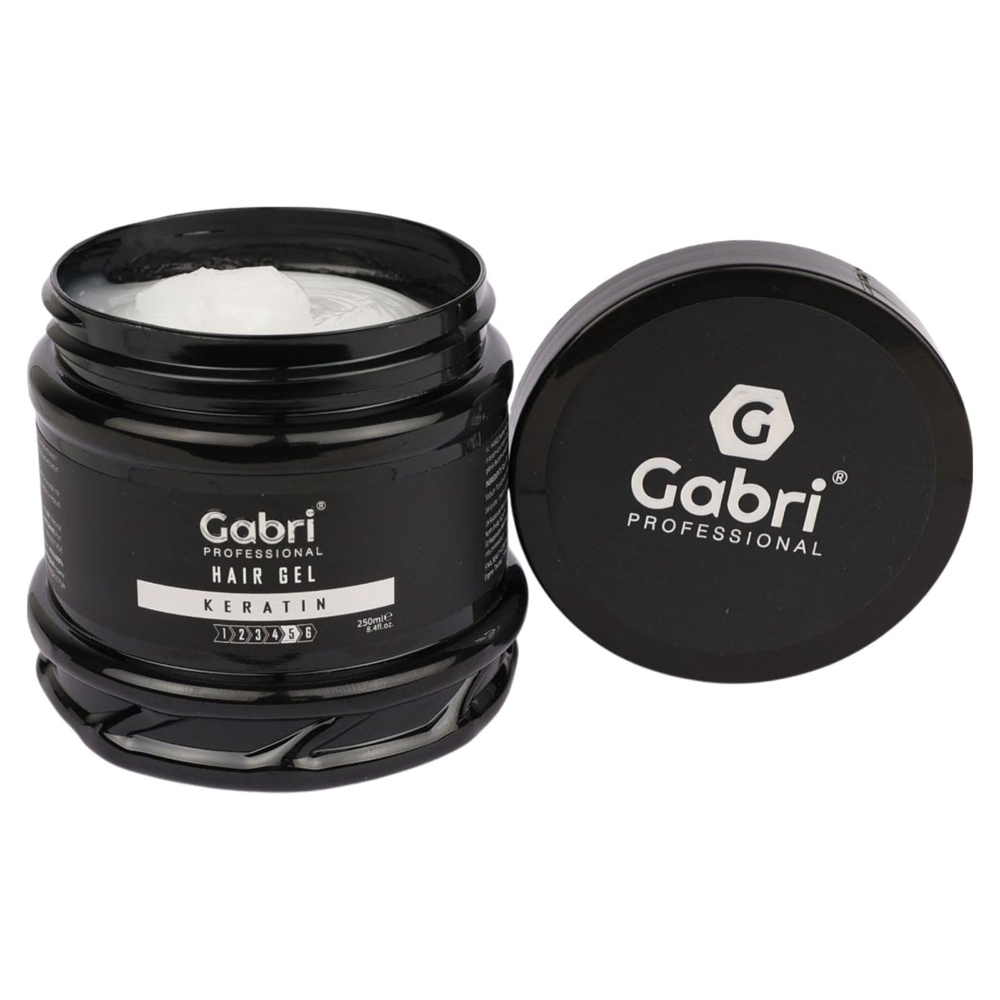 G Gabri Gabri Professional Hair Gel Series 250 ml - Strong Hold Hair Styling Gels - High Gloss, Anti-Frizz Effect, Edge Control - For All Hair Types (250 g (1 Pack), Keratin)