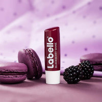 Labello Blackberry Shine Lip Balm with Soft Red Shine and Shimmer Pigments 4.8 g without Mineral Oils