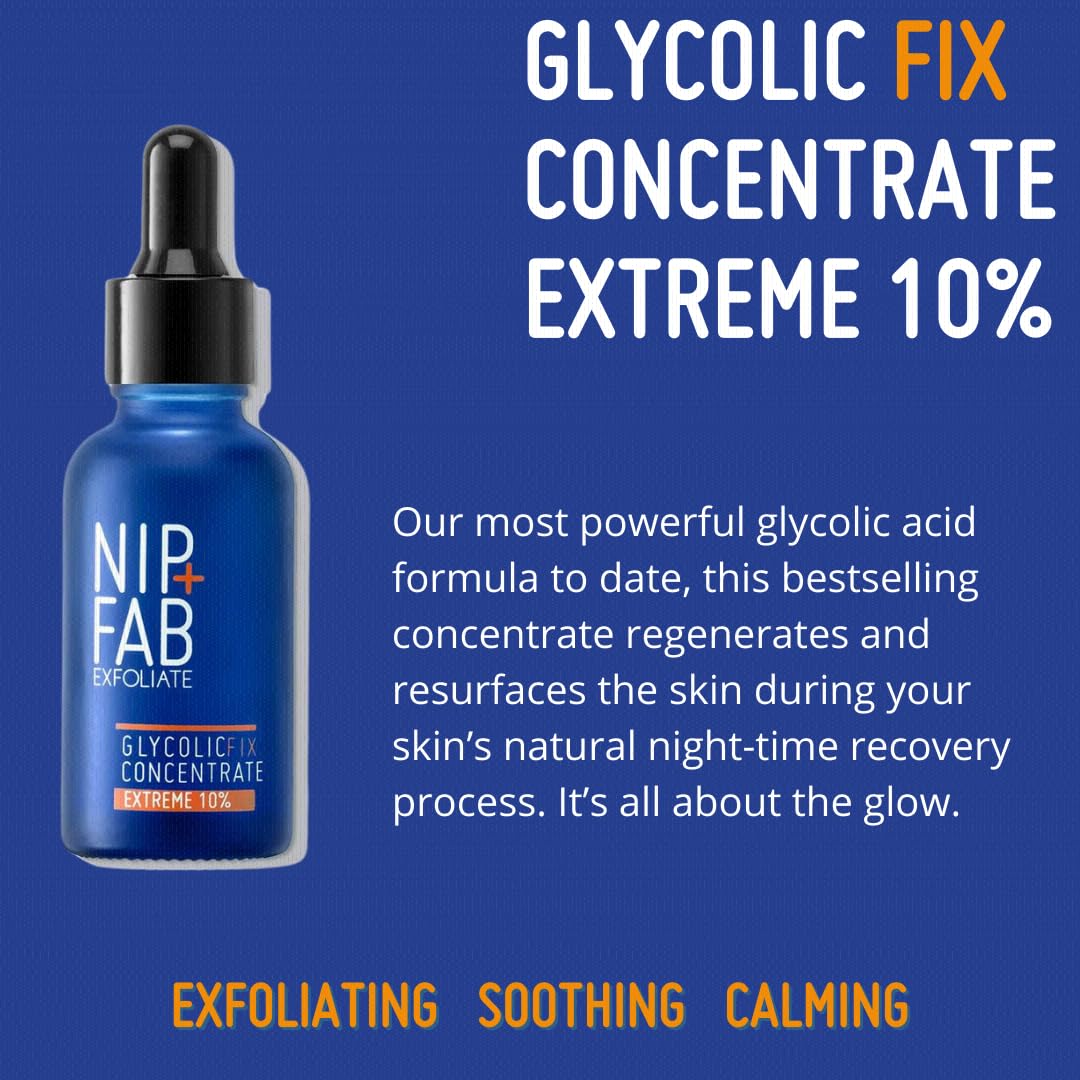 Nip+Fab Gift Set, Super Skin Booster Set, 5 Skin-Boosting Concentrates: Retinol, Hyaluronic, Ceramide, Glycolic and Vitamin C, Complex Skin Care