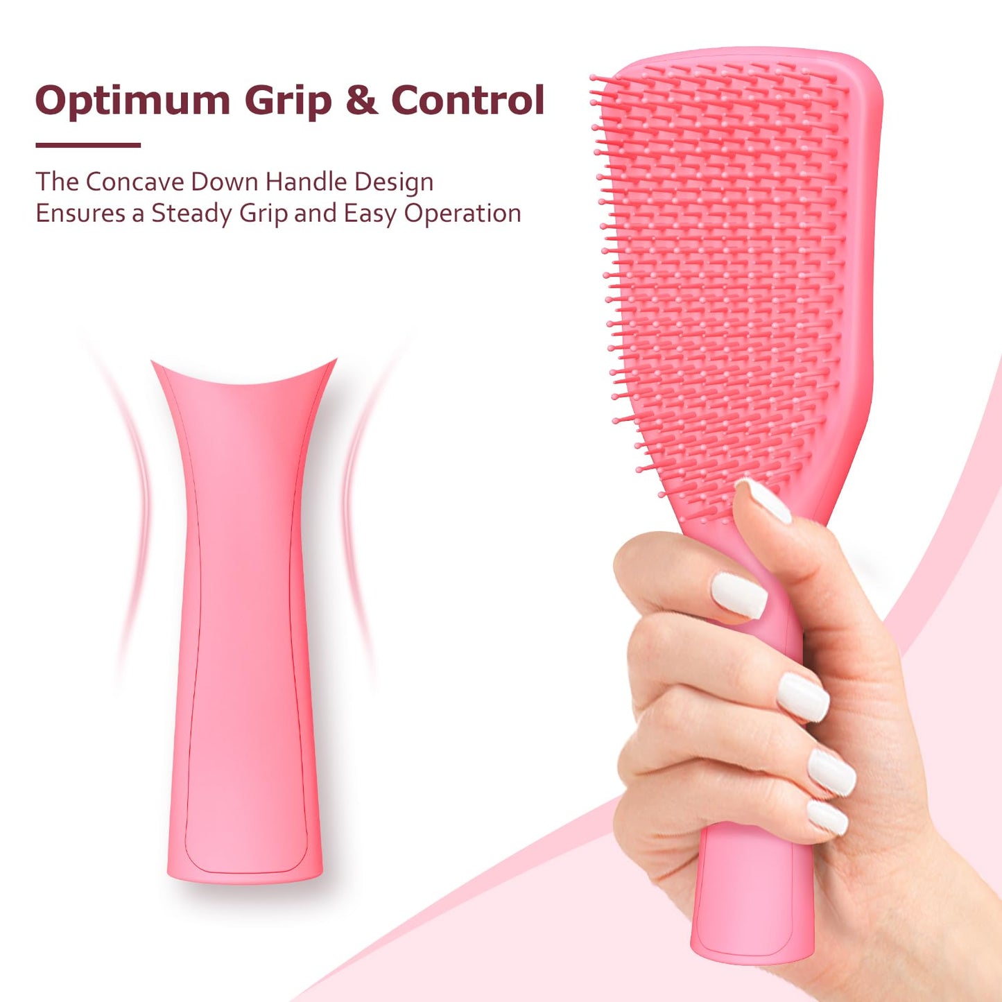 SHINLEA Ultimate Detangler Hairbrush, Anti Tangle Hairbrush for Wet and Dry Hair, Reduces Breakage, Eliminates Knots, Detangles All Hair Types, Detangler Brush for Hair Straightening, Styling