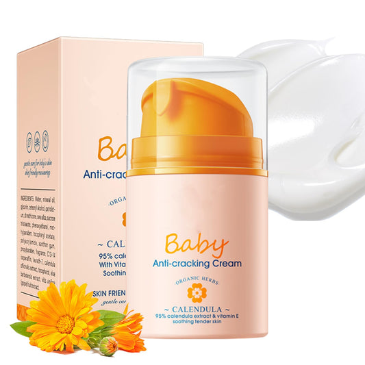 ISBEAUSOLS Baby Calendula Cream - Baby Moisturiser - Baby Cream Anti Cracking - Baby Lotion With 95% Calendula Extract & Vitamin E Soothing Skin - Baby Face Cream Gentle Protection Face&Body 50g