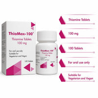 PuroSure ThiaMax-100 Vitamin B1 Thiamine 100mg Tablets – Pack of 100 - for Heart, Immune and Psychological Function & Energy Release