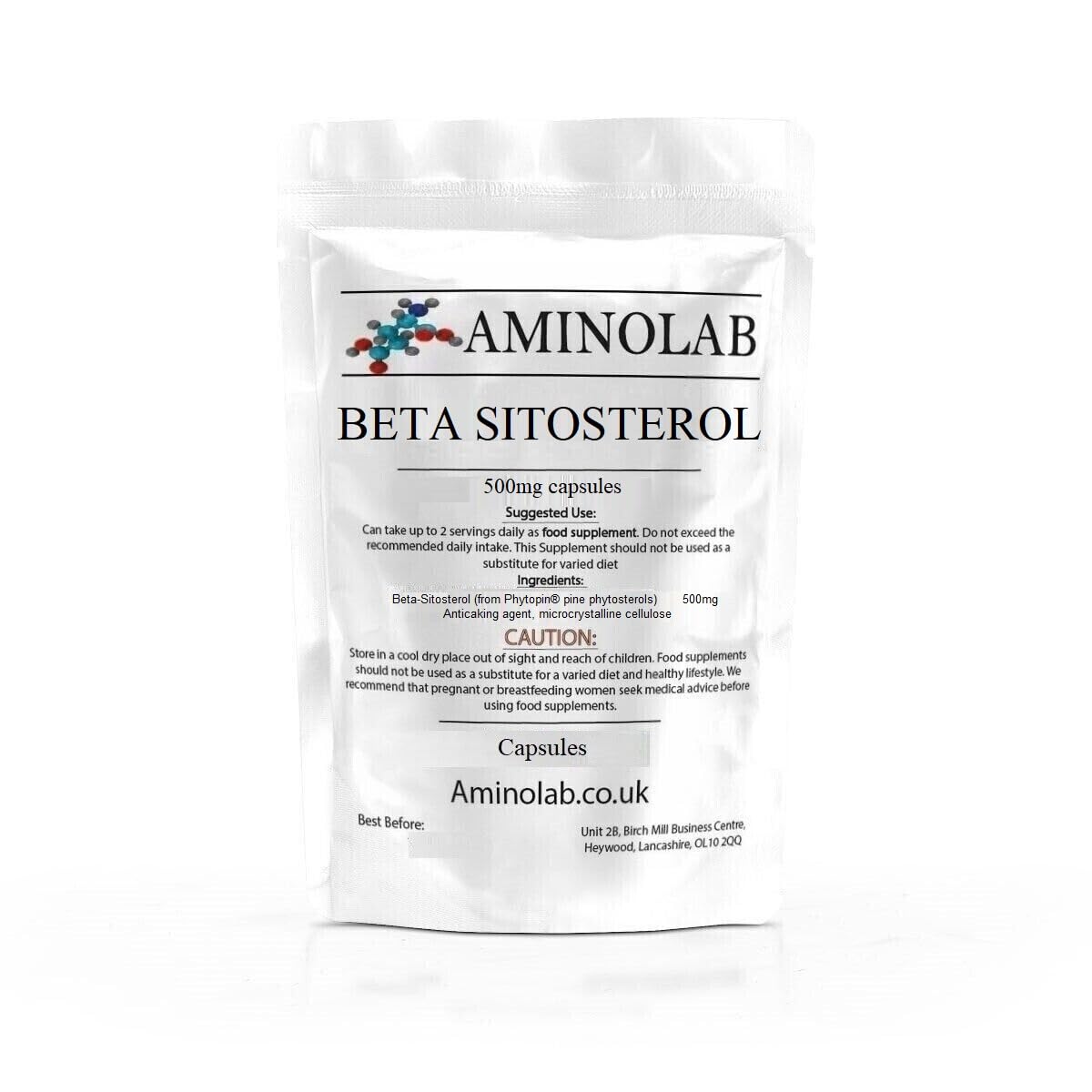 Aminolab - Beta Sitosterol 500mg 240 Capsules