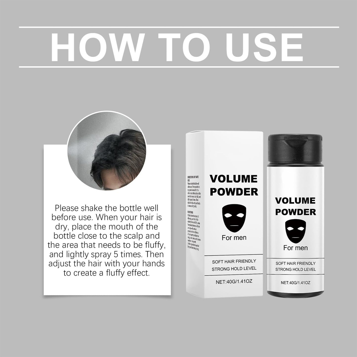 Siyinzu Volume Powder for Men,Hair Styling Texturzing Powd-er,Based Texture Po-wder,Natural Matte Hai/r Volumising Styling Pow-der,Instantly Adds Texture and Thickness Hair Pow/der,Styl/ing Po/wder for All