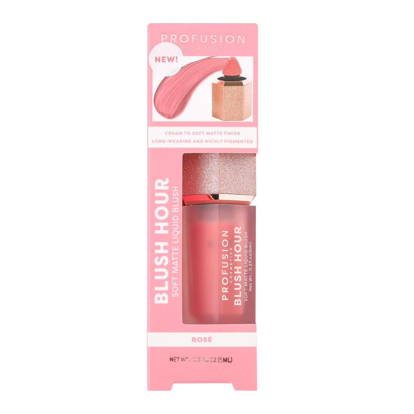 Profusion Cosmetics BLUSH HOUR LIQUID CREAM BLUSH - ROSE, 6 ml (Pack of 1)