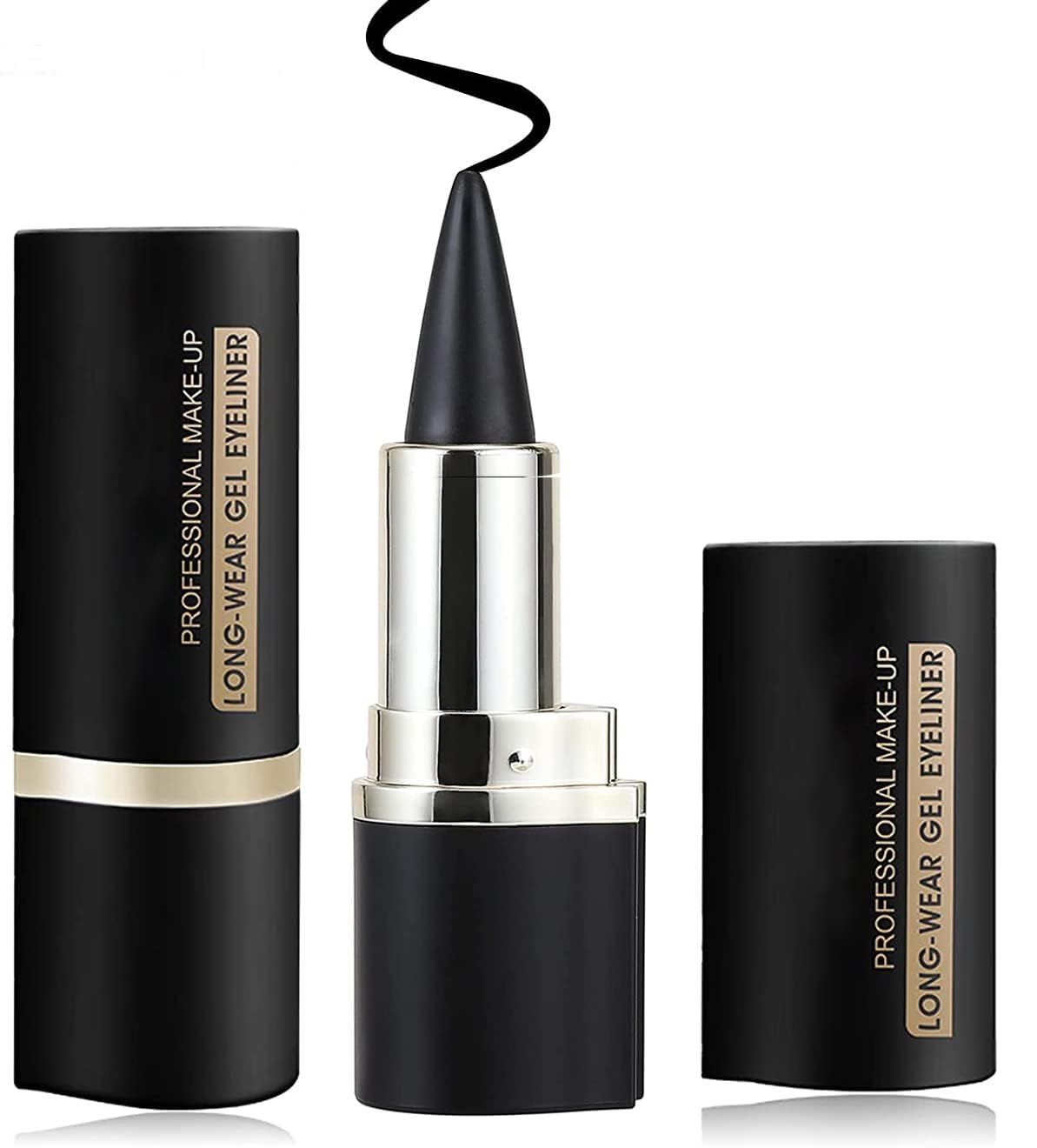 EHIOG Black Eyeliner, Dry Smudge Proof Eyeliner, Eyeliner Pen Gel, Waterproof Smudge-proof Lasting Makeup for Create All Eye Shapes Liner