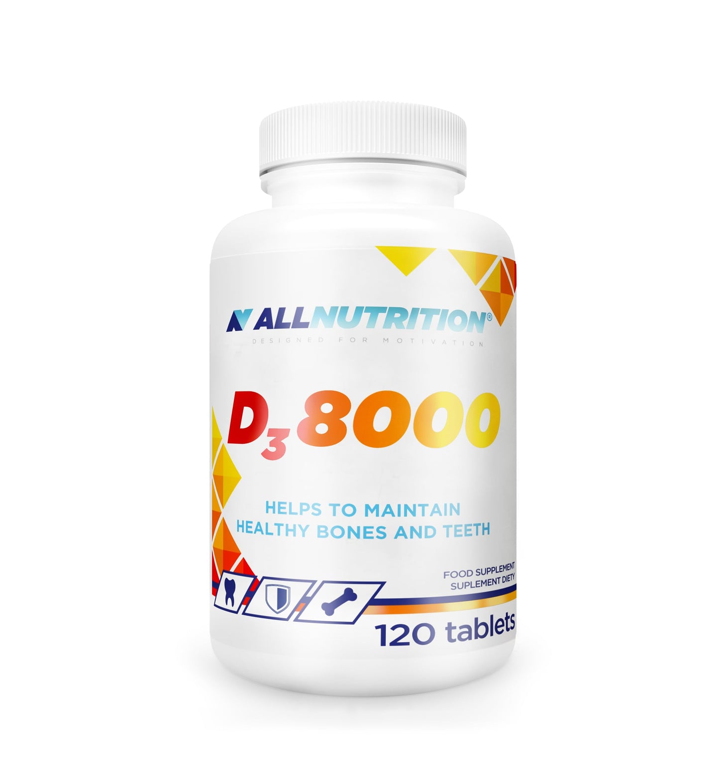 ALLNUTRITION D3 8000 Vitamin D Complex - Vitamin D Tablets – Vegetarian Supplements – Vitamins for Women & Men – Immune System Booster – Vitamin D and Calcium – 120 Tabs