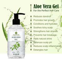 SUPREMELY Supremely Naturals Aloe Vera Gel | Nourishing Care for Hair, Skin, and Face | A Multi-Purpose Miracle for Head-to-Toe Hydration and Care