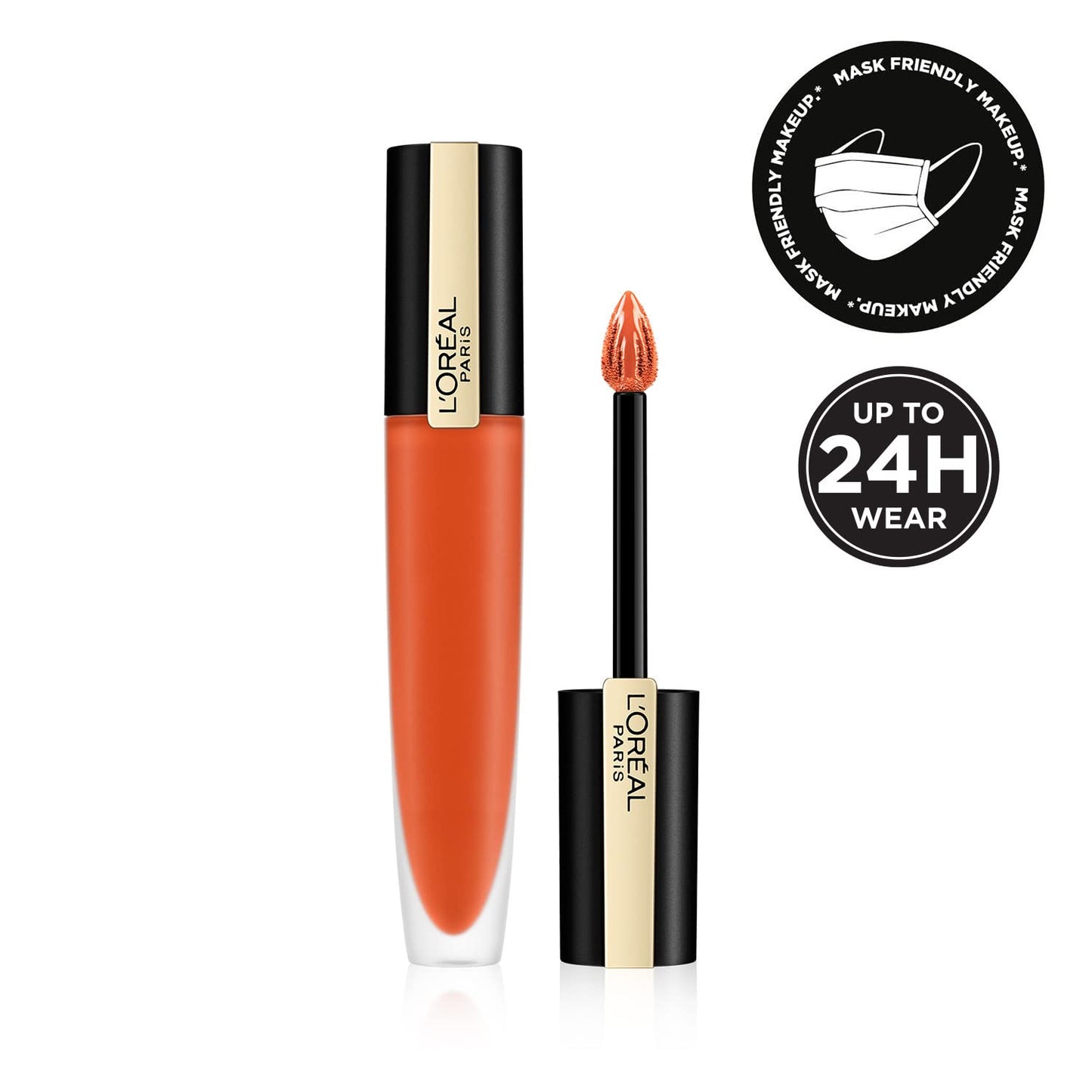 L'Oreal Paris L'Oréal Paris Rouge Signature Matte Liquid Lipstick, Ultra-Matte Lip Stain, Up To 24 Hours of Colour, 7 ml, Shade: 112, I Achieve