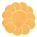 Zngou 12Pcs Large Facial Sponges Reusable Natural Round Puff Mask Cleansing Sponges Make Up Remover Cellulose Pads for Face Wash Facial Cleaning SPA