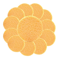 Zngou 12Pcs Large Facial Sponges Reusable Natural Round Puff Mask Cleansing Sponges Make Up Remover Cellulose Pads for Face Wash Facial Cleaning SPA
