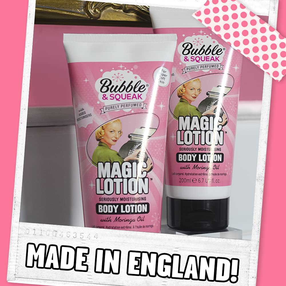 Bubble & Squeak Body Lotion, Magic Lotion Seriously Moisturising, Vegan Friendly & Creulty Free - Moringa Oil 1 x 200ml