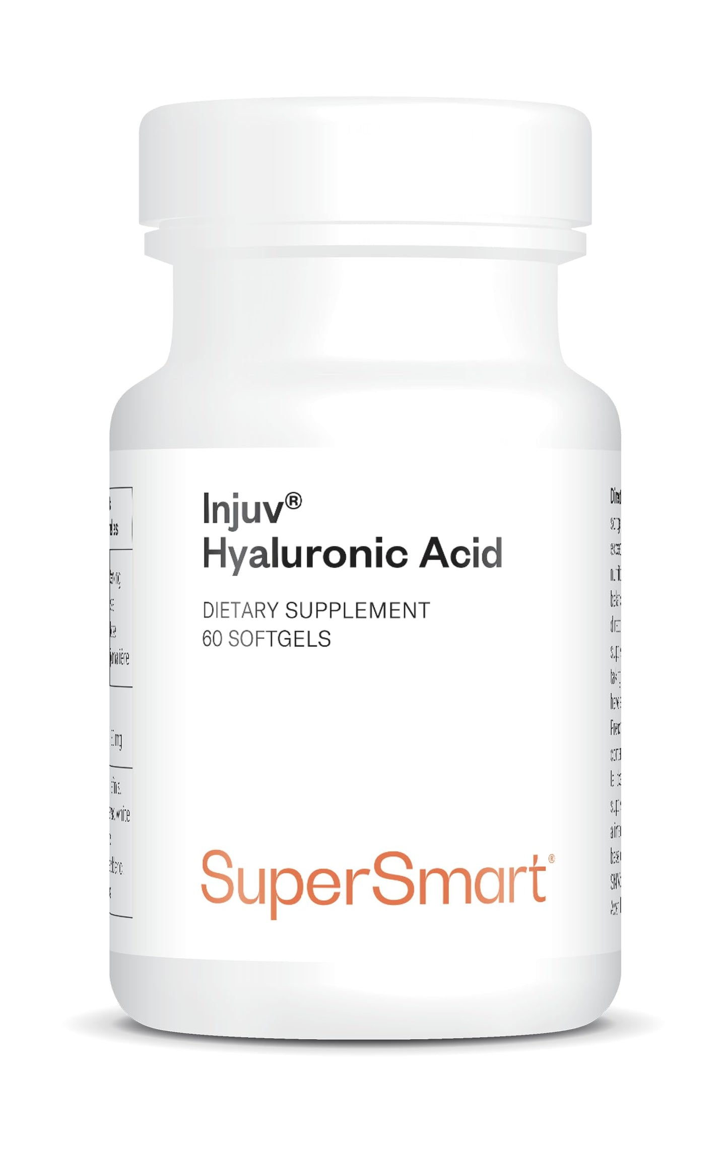 SUPERSMART Injuv® Hyaluronic Acid – Anti-Ageing & Anti-Wrinkle – Helps Smooth Fine Lines, Mask Skin Irregularities & Hydrate Joints – 100% Natural – Patented – SuperSmart