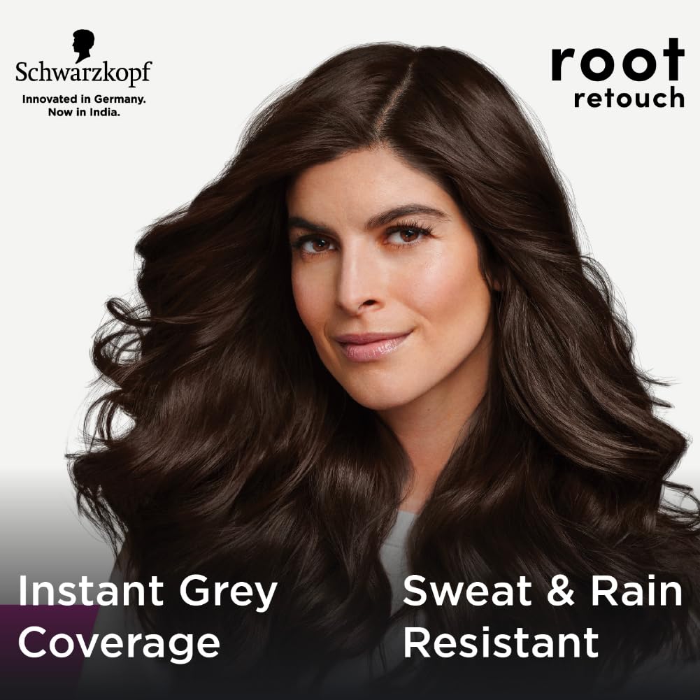 Schwarzkopf Root Retouch, Vegan, Temporary Dye Instant Blonde Hair Root Concealer, Grey Coverage, 40 Applications, 1 Wash, Dark Blonde, 120ml,