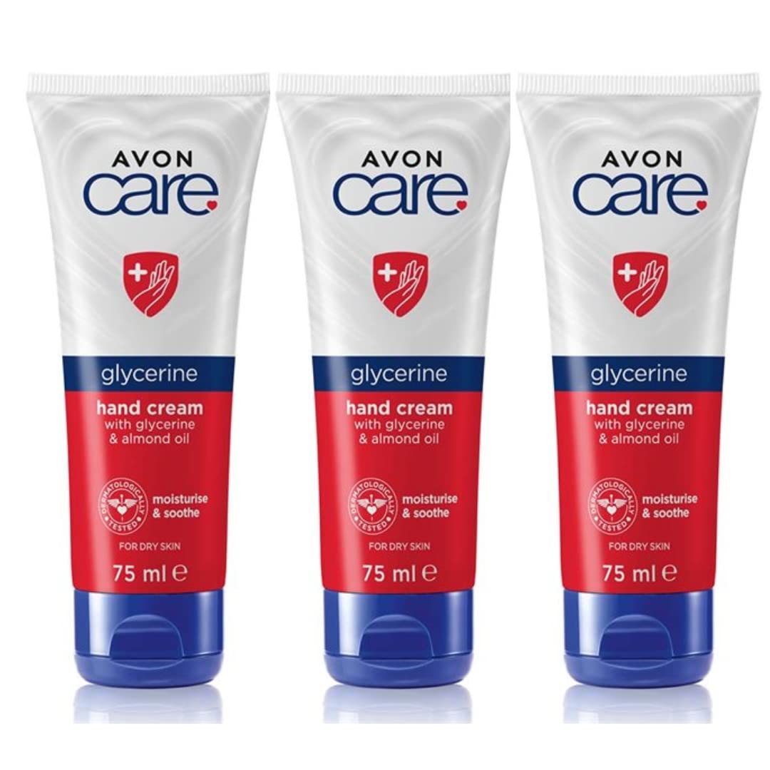 Care Avon 3 x Avon Care Nurturing Glycerine Hand Cream 75ml each