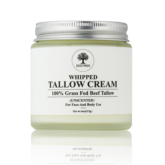 ZESTREE Whipped Tallow Cream, Nourishing Face & Body, Grass Fed, Unscented 113g
