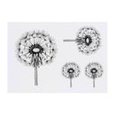 Azeeda 4 x 'Single Dandelion' Temporary Tattoos - Water Resistant, Skin-Safe, Non-Toxic Transfers, Mixed Sizes (TO00083792)