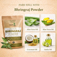 Natures Root Pure Bhringraj Powder 250g - For Healthy Hair Growth | Eclipta Alba Powder | For a Dandruff-Free Scalp