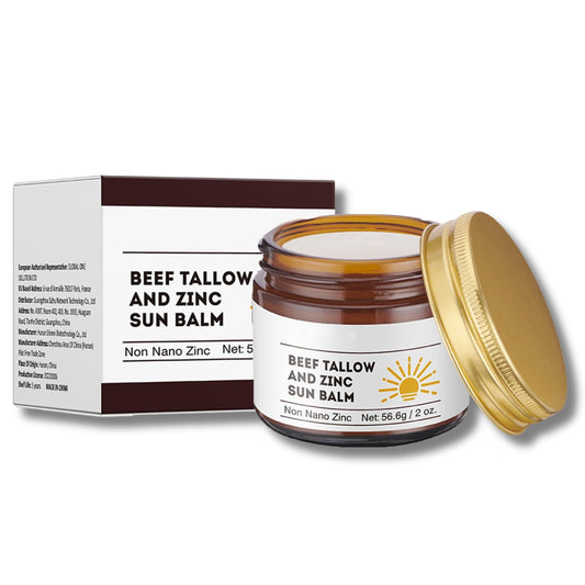 Cureluxe Non Nano Zinc Oxide Sunscreen,Natural Organic Beef Tallow Sun Cream,Zinc Oxide Sunscreen for Skin,Tallow Sun-screen for All Skin Types,UVA/UVB Protection Suncream for Face & Body,Factor 50 Sun Cream