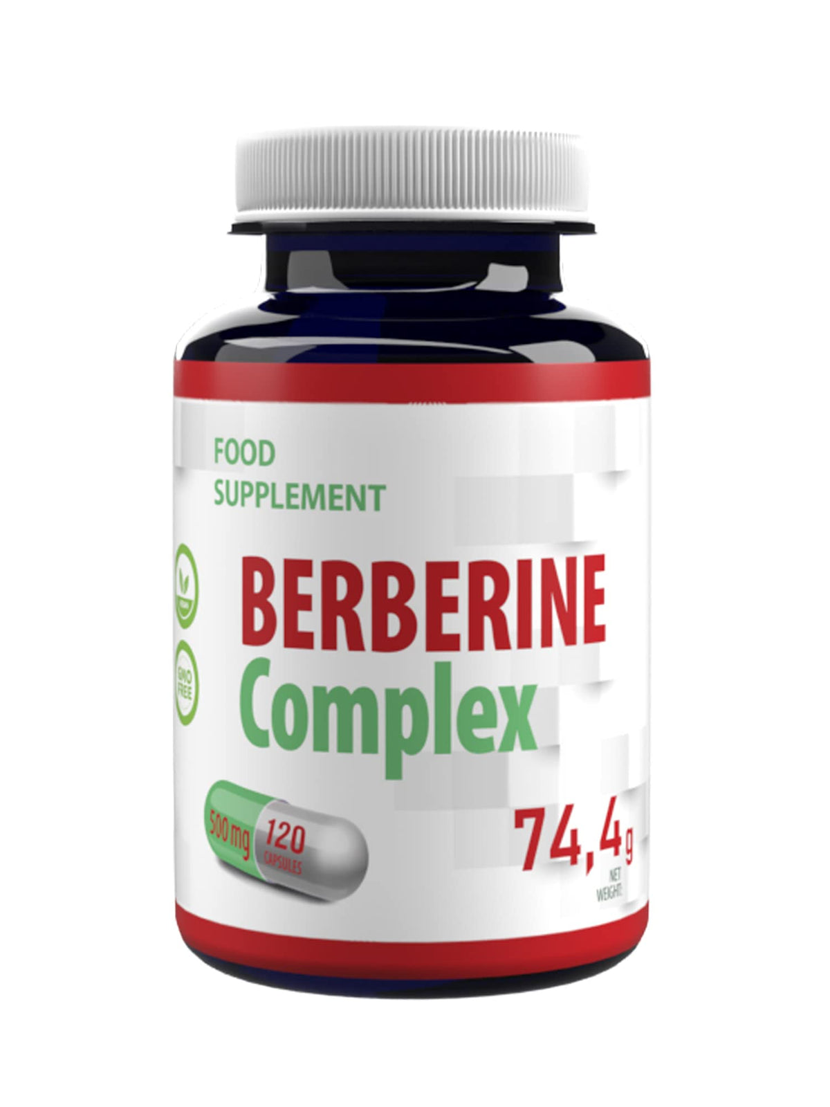 Hepatica Berberine Complex 500mg 120 Vegan Capsules, 3rd Party Lab Tested, High Strength Supplement, Gluten and GMO Free