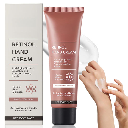 Anti-Aging Retinol Hand Cream,Firming Hand Lotion,Anti Wrinkle Cream for Hand,Retinol Moisture Hand Cream,Refreshing Texture & Easily Absorbed,Mild and Non-Irritating,for Aging & Dry Cracked Hands
