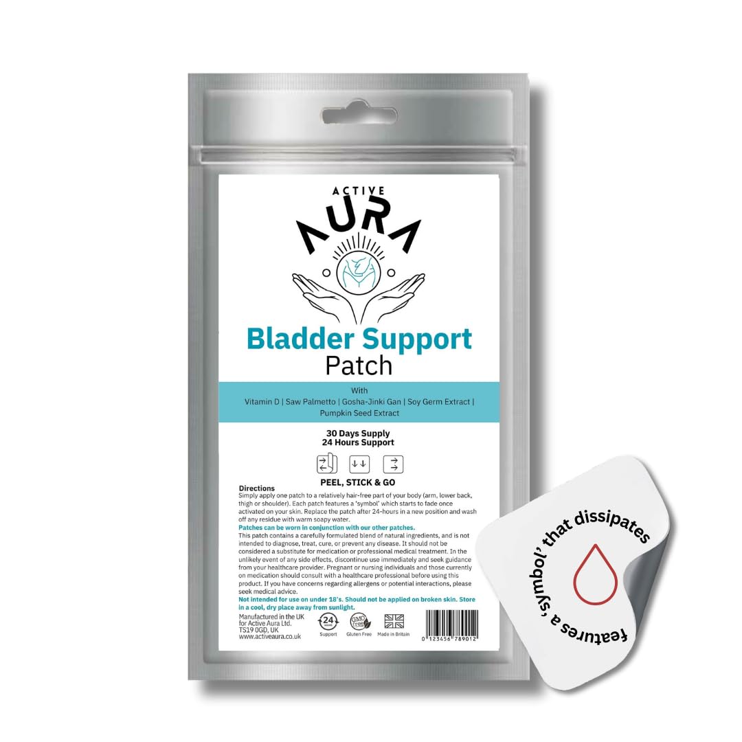 Active Aura Bladder Patch - Bladder Support - Bladder & Urinary Function for Men & Women