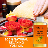 Sacred Remedy Pineapple Yoni Oil Potent, Hydrating, Moisturising Lotion Oil. 100% Natural & Vegan. Reduces Friction, Chaffing & Dryness. Balances PH Level & Fresh Scent with Vitamin E (50ml)
