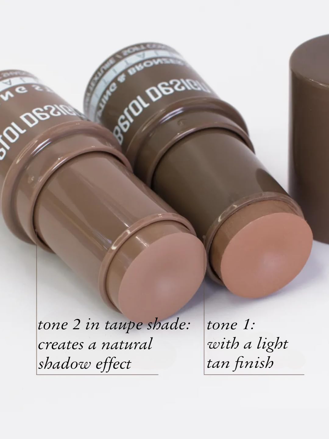 Belor Design MULTITALENT Multifunctional Sculptor-Stick Makeup in three easy steps! (Tone 2 Creamy Texture/Soft Shadow Effect, 922C) (tone 1, one size)
