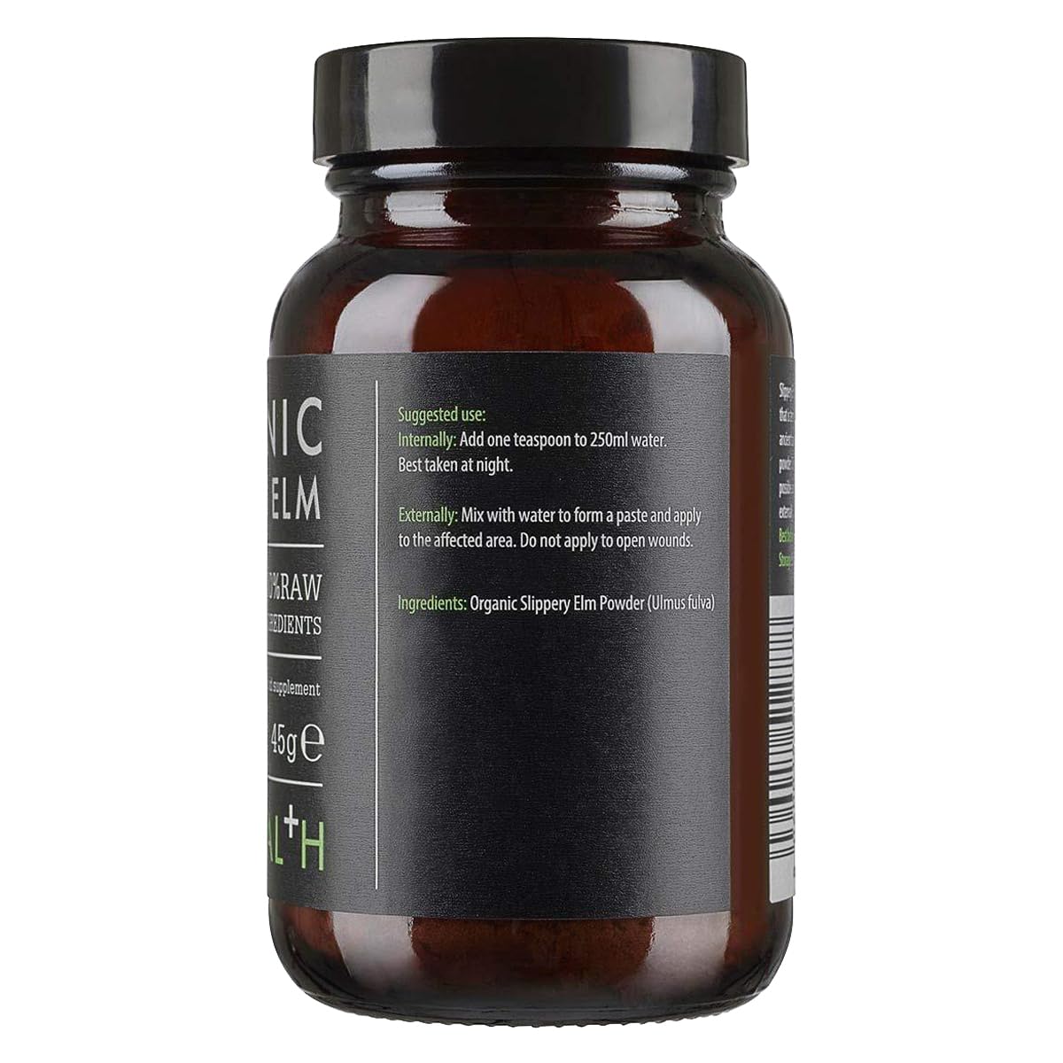 KIKI HEALTH KIKI Health Organic Slippery Elm Powder 45g - Suitable for Vegans & Vegetarians - No Sweeteners, Colours or Artificial Flavouring - Slippery Elm Supports The Digestive System