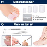 BQMEZRNUS Ingrown Toenail Removal Kit Ingrown Toenail Treatment Tool Kit Ingrown Toenail Corrector Tools with Toenail Braces, Podiatry Tools, Ingrown Toenail Corrector Strips and Patch for Toe Pain Relief