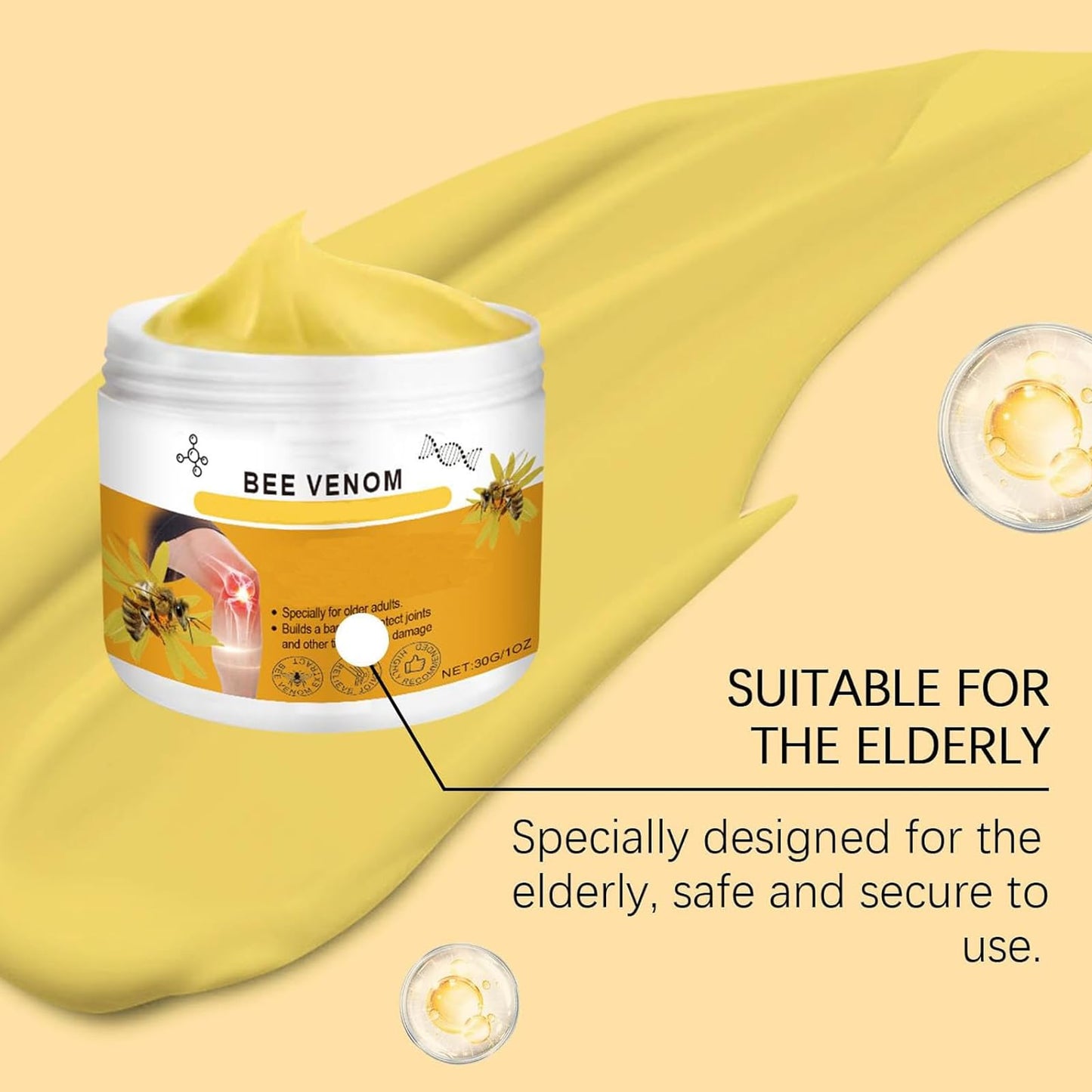ALLILUYAA 2PCS Fatong Bee Venom Pain-Relief Cream, Bee Venom Cream For Arthritis, Bee Venom Cream For Back, Neck, Hands Arthritis