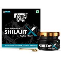 NOTTY BOY Pure Himalayan Shilajit X Gold Resin 20g – 24K Gold, 80+ Trace Minerals, High Fulvic Acid, 100% Ayurvedic, 80 Servings