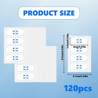 LFWZRY 120 Pcs Face Lift Tapes for Facial Wrinkles Reduction, V Line Facial Tape Lifts Invisible Waterproof Stickers, Instant Makeup Facade Lift Tool for Hide Wrinkles Double Chin Saggy Eye Skin