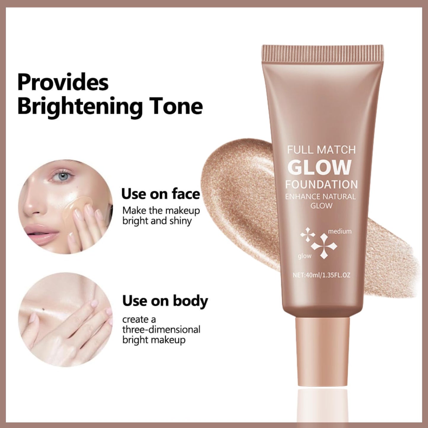 SHEBEEDO Natural Glow Illuminator Glotion,True Match Natural Glow Enhancer,Bronzing Drops Makeup Highlighter For Radiant,Hydrating Moisturizing Highlighter Lightweight Base For Face & Body,Medium