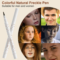 LOPHE Natural Freckle Pen for Face, Ultra-Fine Tip Realistic Freckles Makeup, Waterproof & Long-Lasting, Easy to Use & Remove, Coffee Brown (Slim Barrel), 1 Pc