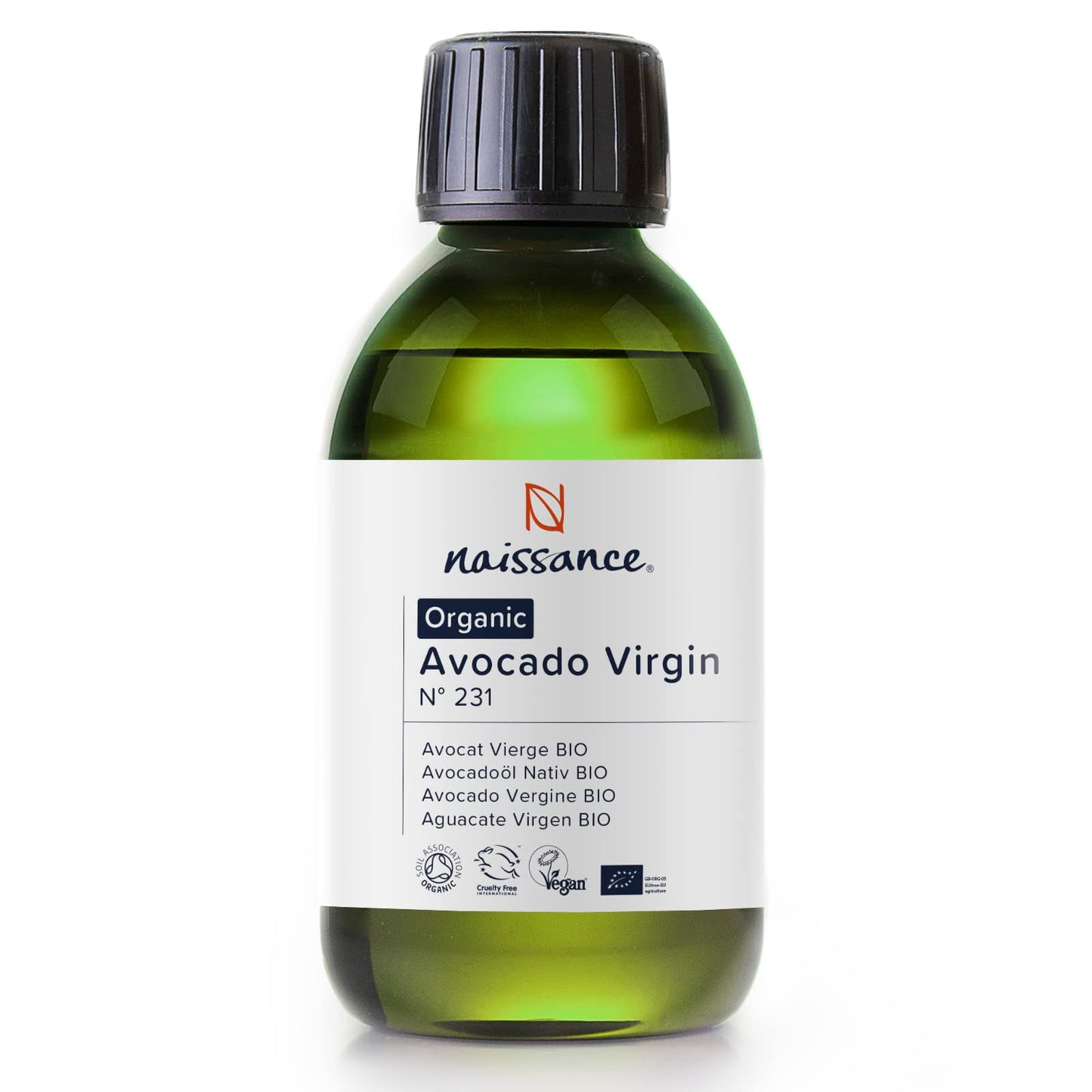 Naissance Avocado Oil (no. 231) 250ml Certified Organic 100% Pure