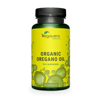 Vegavero Organic Oregano Oil Capsules | Vegan | 90 mg Carvacrol, 3 mg Thymol | Cold-Pressed & Essential | NO Additives, Lab-Tested