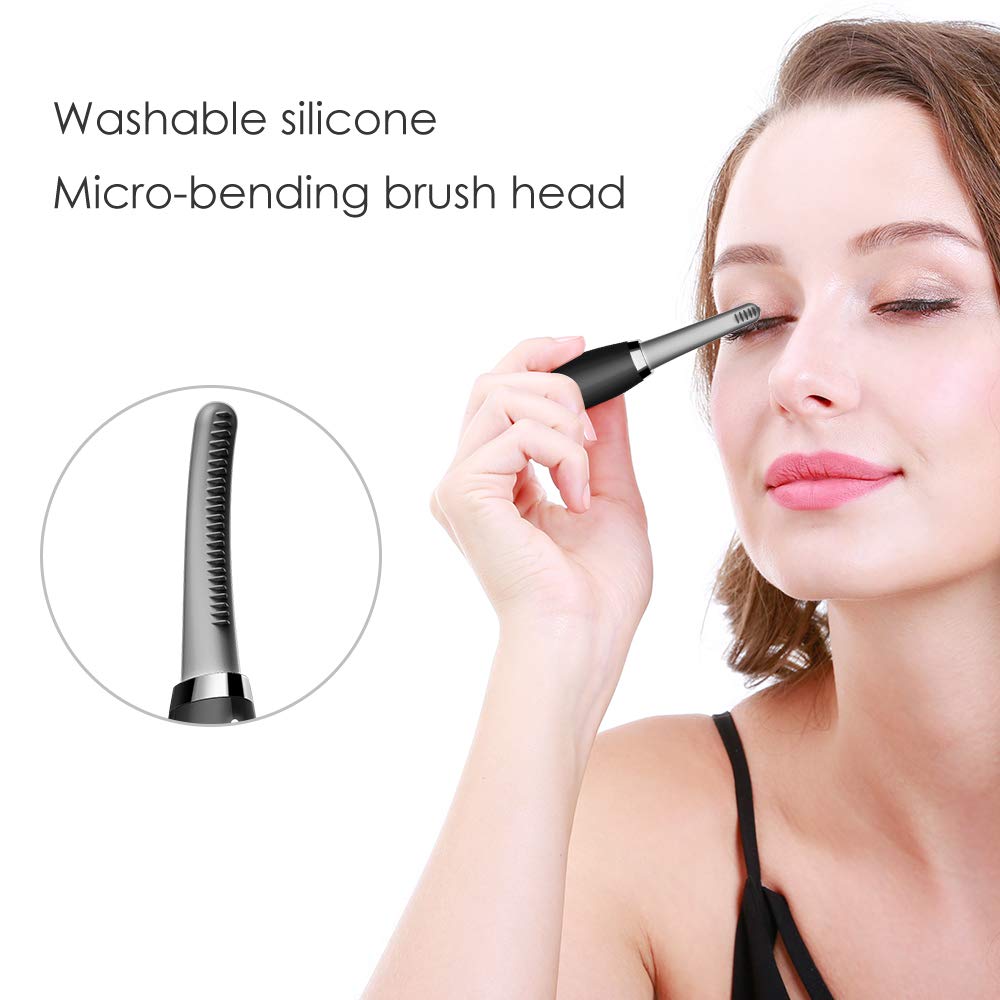 TOUCHBeauty Electric Heated Eyelash Curler, Portable, Smart Adjustable Temperature, Fast Heating, Black