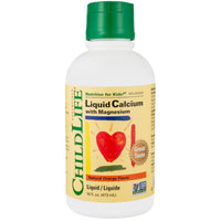 CHILDLIFE ChildLife Essentials, Liquid Calcium with Magnesium, Calcium Drops for Children, 473ml, Lab-ested, Gluten Free, Soy Free, GMO Free
