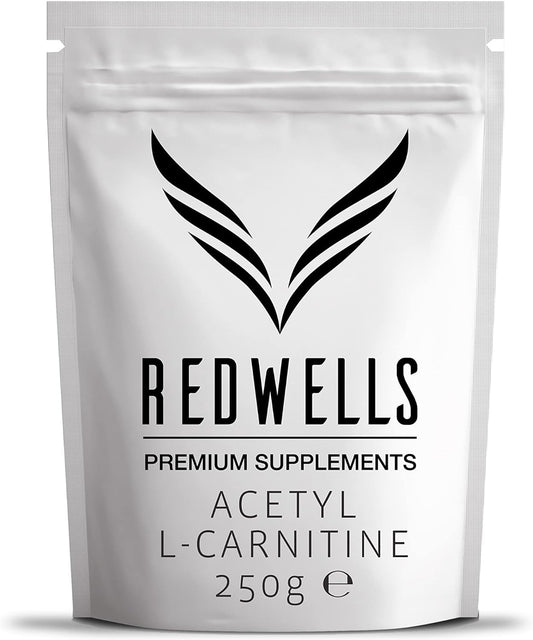 Acetyl L-Carnitine Powder (ALCAR) REDWELLS Premium Quality Vegan (250g)