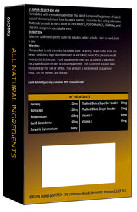 V-ALPHA Select - Longer, Stronger, and Harder – Performance and Stamina Endurance Booster Herbal Supplement for Men with Ginseng – 10 Tablets