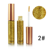 Glitter Liquid Eyeliner, OCHILIMA Long Lasting Waterproof Shimmer High Pigmented Silver Gold Metallic Colorful Eyeliners Glitter Makeup for Women