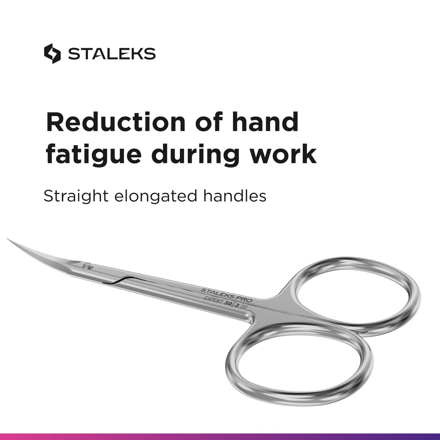 Staleks STALEKS PRO Expert 50 Type 3 Professional Cuticle Scissors - Pack of 1 - Model SE-50/3