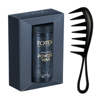 Totex Premium Hair Styling Powder Wax 20gr | Volumising Thickening Magic Dust | Ultra Strong Matte Look & Styling Wide Tooth Shark Comb Anti-Static Handle Curly Hair Comb, Afro Hair Comb