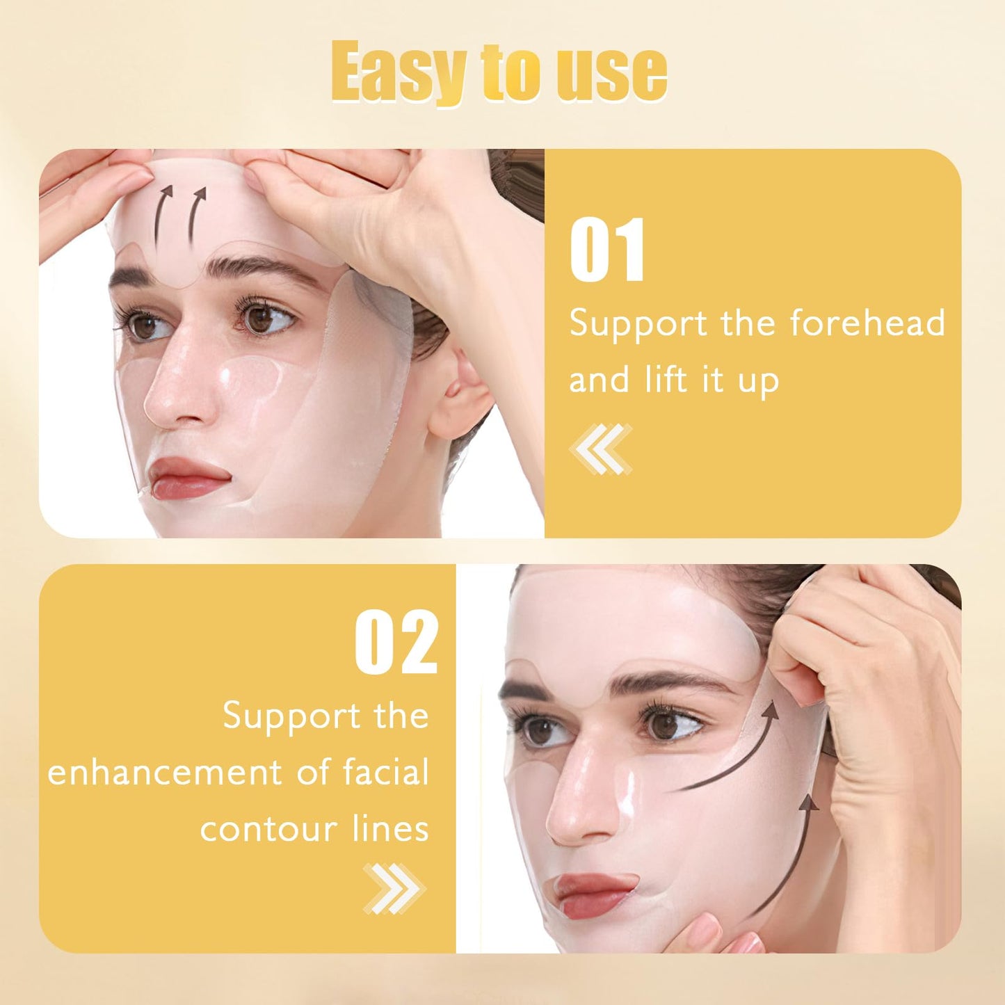 4pcs Deep Collagen Retinol Tension Boost Up Mask Set, V-Line Lifting Face Tightening Mask, Korean Skincare