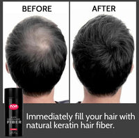 NM BEAUTY Hair Building Fiber Black & Dark Brown Fill Thinning & Fine Hair For Quickly Fuller Look Men & Barbers, 5 Seconds Cover Hair Loss Net WT. 0.97oz/27.5g by NM Beauty (Black)