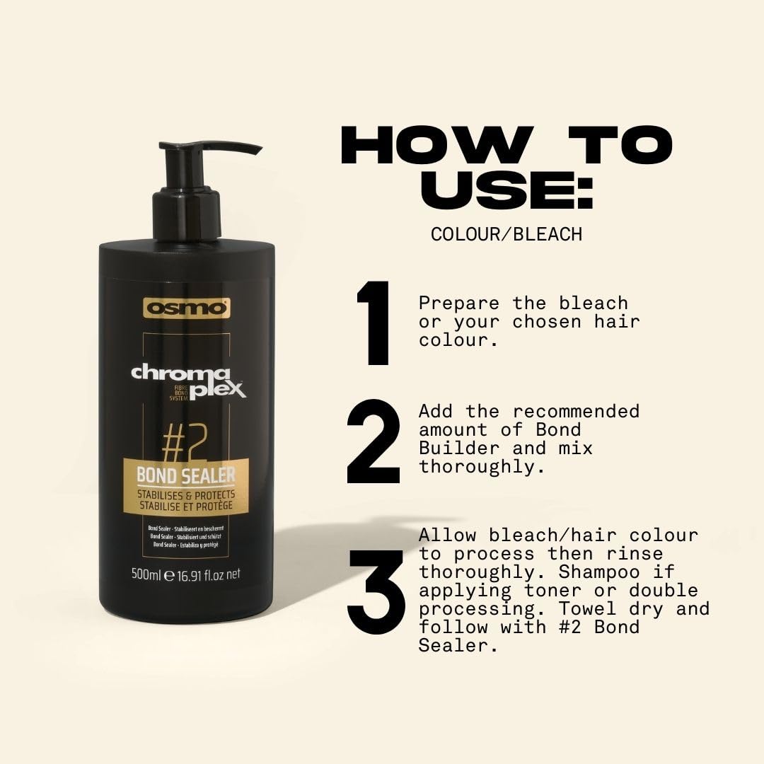 Osmo OSMO CHROMAPLEX™ Bond Sealer #2 | Hair Bond Repair Treatment for Bleached, Coloured & Chemically Treated Hair – Strengthens, Smooths & Protects |500ml